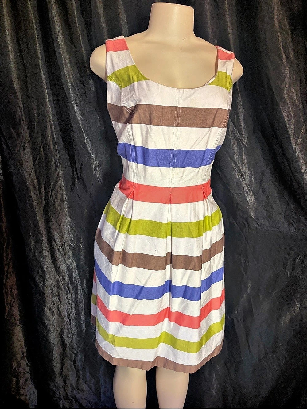 Nine West Striped Mini Dress Multicolor Size 16